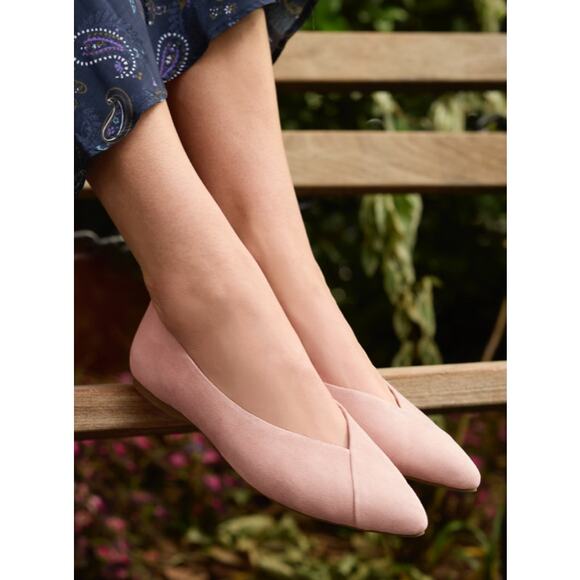 NWT Women's Birdies The Goldfinch Suede in Natural Pink size 9.5 Preppy Boho - Picture 7 of 7